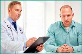 De Patient op der Empfang vum Dokter